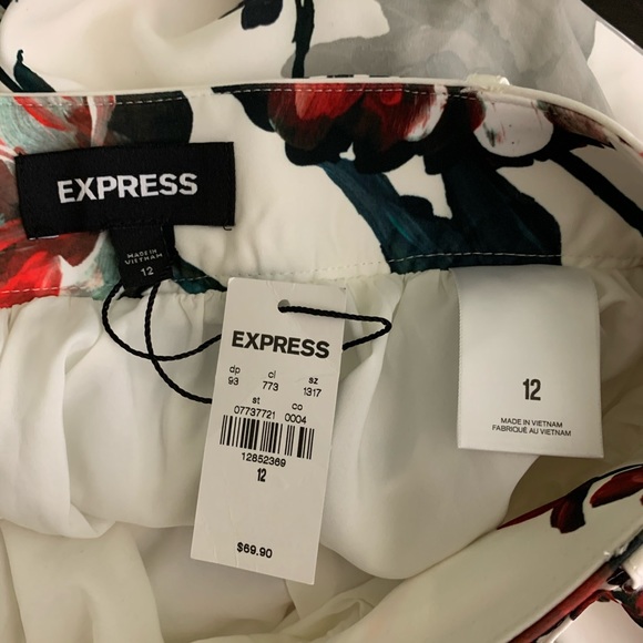NWT Express Floral Skirt 12 #4840 - Picture 4 of 7